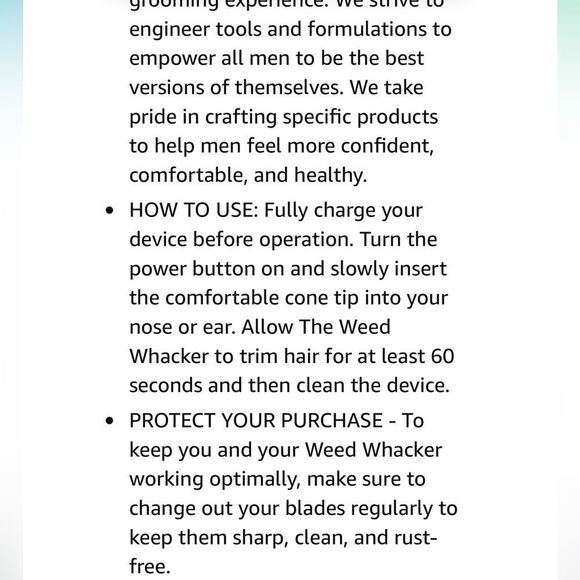 Manscaped The Weed Whacker Electric Nose & Ear HairTrimmer - Picture 12 of 14